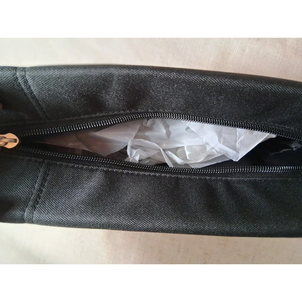 Yves Saint Laurent YSL Parfums Black Cosmetic Pouch Makeup Bag Travel Case